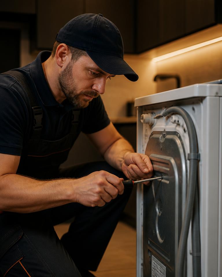 Técnico reparando un electrodoméstico en Marbella